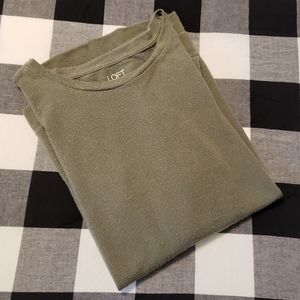 LOFT Outlet Long-Sleeve Green Top, Size L